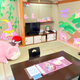 A Japanese style hotel room filled with Slowpoke stuff.